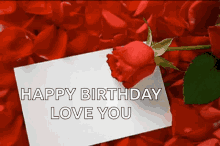 Happy Birthday Love You Red Rose GIF