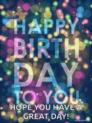 Happy Birthday Man Colorful Magical Flickering Ights GIF