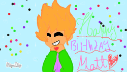 Happy Birthday Matt Kid's Drawing GIF
