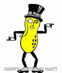 Happy Birthday Matt Peanut Dance Animation GIF