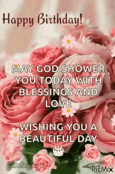 Happy Birthday May God Shower You With Blessings GIF