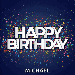 Happy Birthday Mike Colorful Greeting Cards  GIF