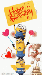 Happy Birthday Minions Birthday Wishes GIF