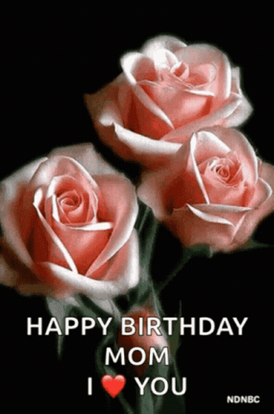 Happy Birthday Mom Greeting Card GIF