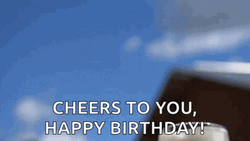 Happy Birthday Mug Of Beer Toasting  GIF