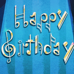 Happy Birthday Musical Notes Mickey Mouse GIF