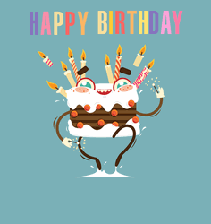 Happy Birthday My Friend Cartoon Cake  GIF
