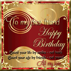 Happy Birthday My Friend Classy Background  GIF