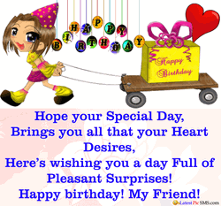 Happy Birthday My Friend Cute Anime  GIF