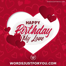 Happy Birthday My Love Big Heart GIF