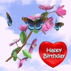 Happy Birthday My Love Spinning Heart GIF