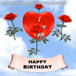 Happy Birthday My Love Spinning Rose And Heart GIF