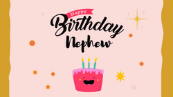 Happy Birthday Nephew Dancing Pink Cake GIF