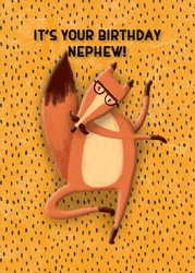 Happy Birthday Nephew Let's Boogie Red Fox GIF