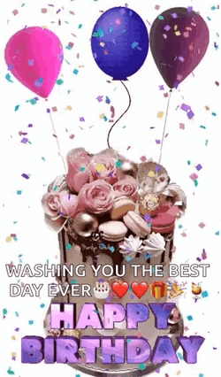 Happy Birthday Niece Cake With Roses GIF