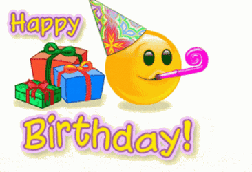 Happy Birthday Niece Emoji Blowing Party Horn GIF