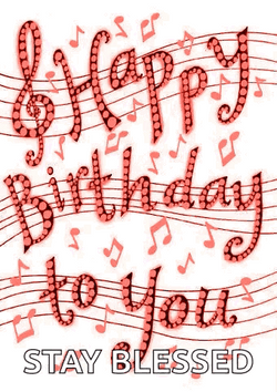 Happy Birthday Niece Musical Notes GIF