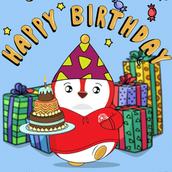 Happy Birthday Niece Pudgy Penguins Lot Of Gifts GIF