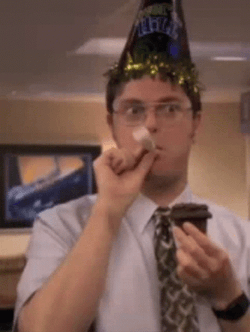 Happy Birthday Office Greeting Confetti GIF