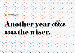 Happy Birthday Old Man Postcard GIF