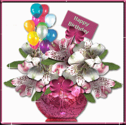 Happy Birthday Orchid Flowers