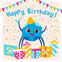 Happy Birthday Party Gift Sticker GIF
