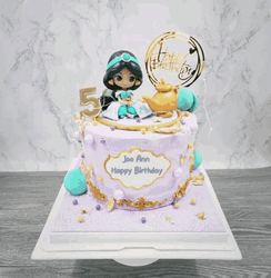Happy Birthday Princess Jasmine Aladdin Cake       GIF
