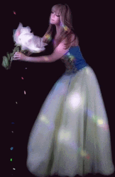 Happy Birthday Princess Receiving Flowers GIF