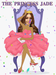 Happy Birthday Princess Tiara Throne Confetti GIF