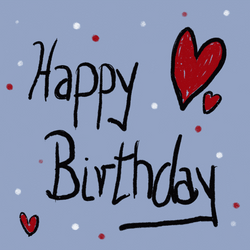 Happy Birthday Raining Confetti GIF