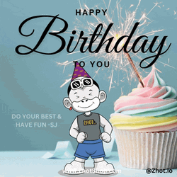 Happy Birthday Religious Zhot And Cupcake GIF