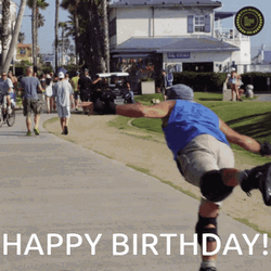 Happy Birthday Roller Skating Tricks GIF