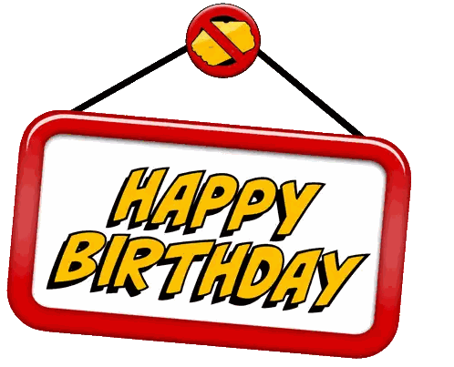 Happy Birthday Sign Hanging Sticker