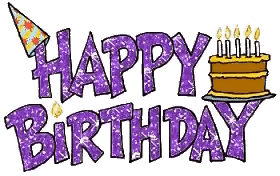 Happy Birthday Sign With Birthday Cake And Candles GIF