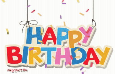 Happy Birthday Sign With Confetti GIF