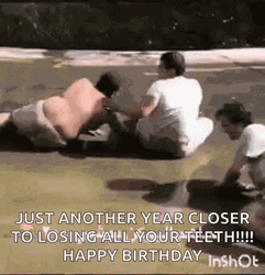Happy Birthday Sister Funny Meme Guy Less Teeth GIF