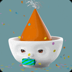 Happy Birthday Sister In Law Funny Party Horn Meme GIF