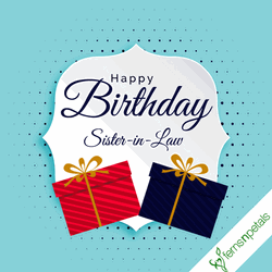 Happy Birthday Sister In Law Gift Box GIF