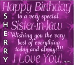 Happy Birthday Sister In Law I Love You Wishes GIF