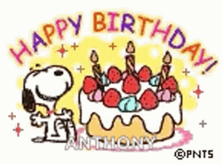 Happy Birthday Snoopy GIF