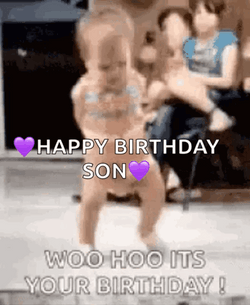 Happy Birthday Son Baby Dancing GIF