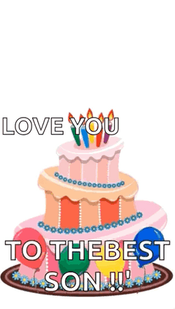 Happy Birthday Son Balloon Popping GIF