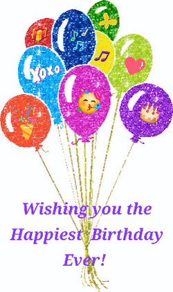 Happy Birthday Son Balloons With Emoji GIF