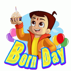 Happy Birthday Son Boy Holding Cupcake GIF