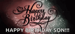 Happy Birthday Son Fireworks GIF