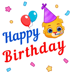 Happy Birthday Son Lucas Blowing Party Horn GIF