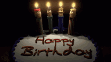 Happy Birthday Song Candles Singing Cake  GIF