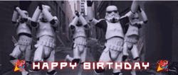 Happy Birthday Star Wars Robots GIF