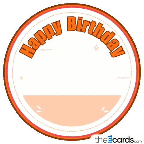 Happy Birthday Sticker With Number Four Sticker