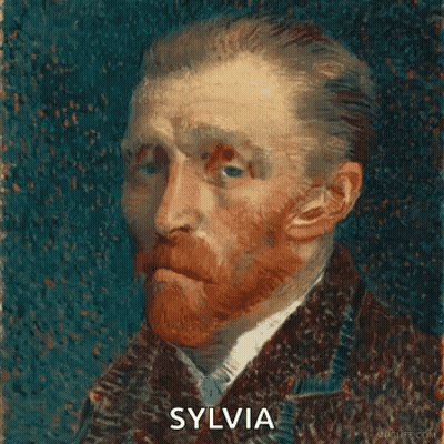 Happy Birthday Sylvia Painting Of Man GIF